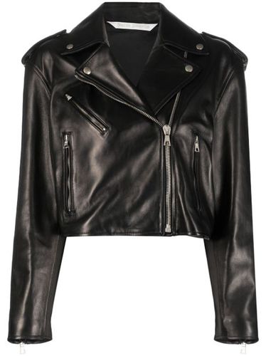 Veste en cuir à fermeture zippée - Palm Angels - Modalova