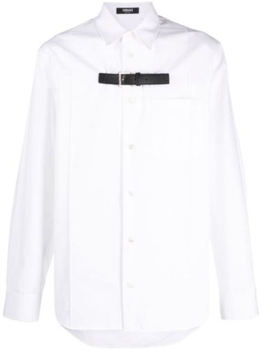 Chemise en coton à détail de sangle - Versace - Modalova