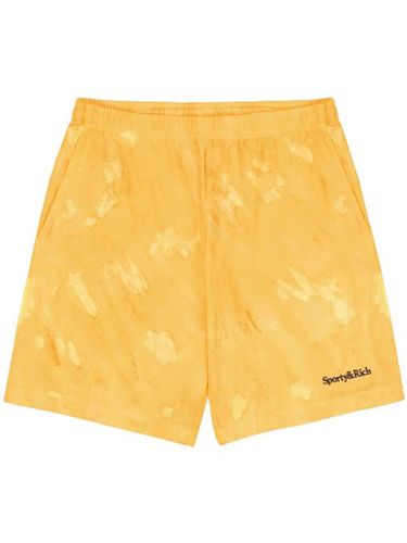 Short de sport en coton à broderies - Sporty & Rich - Modalova