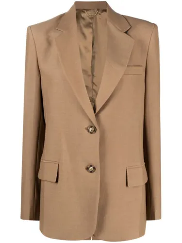 Blazer boutonné à revers crantés - Victoria Beckham - Modalova