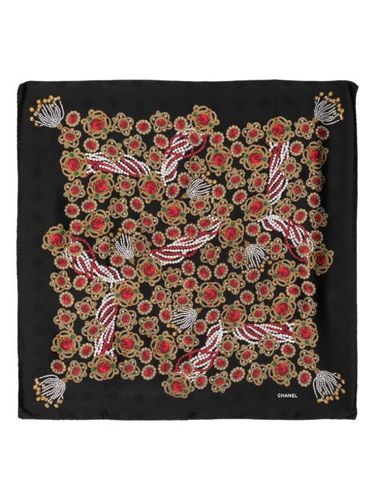 Foulard en soie à imprimé graphique - CHANEL Pre-Owned - Modalova