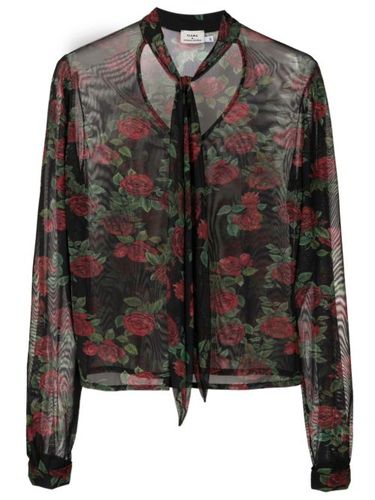 Blouse fleuries à finition transparente - Amir Slama - Modalova