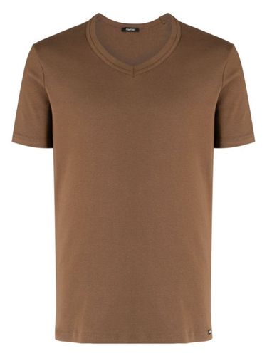 TOM FORD t-shirt à col v - Marron - TOM FORD - Modalova