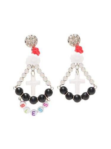 Boucles d'oreilles Bless à pendentif croix - Amir Slama - Modalova