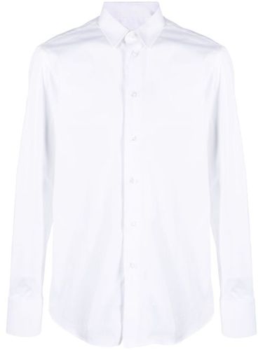 Chemise unie à manches longues - Emporio Armani - Modalova