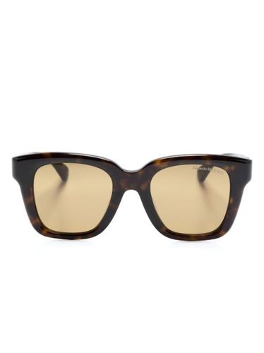Lunettes de soleil carrées à effet écailles de tortue - Alexander McQueen Eyewear - Modalova
