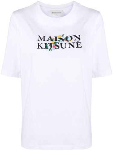 T-shirt en coton à logo imprimé - Maison Kitsuné - Modalova