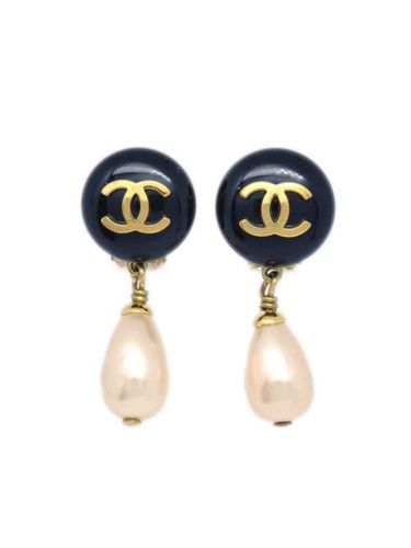 Boucles d'oreilles à perle artificielle (1994) - CHANEL Pre-Owned - Modalova