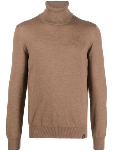 Pull en laine vierge à col roulé - Fay - Modalova