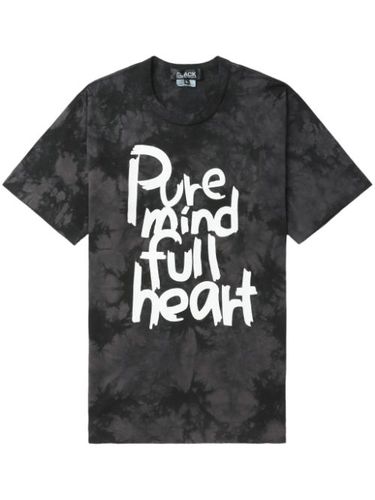 T-shirt tie-dye à slogan imprimé - Black Comme Des Garçons - Modalova