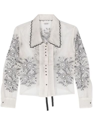 Blouse en soie à fleurs brodées - BODE - Modalova