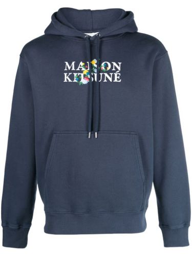 Hoodie en coton à logo imprimé - Maison Kitsuné - Modalova