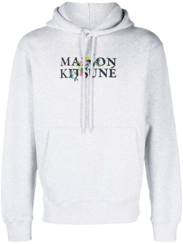 Hoodie en coton à logo imprimé - Maison Kitsuné - Modalova