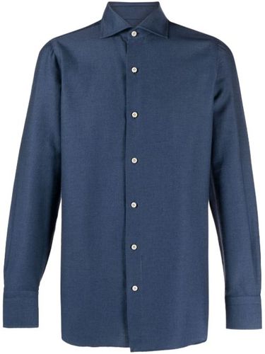 Chemise en coton mélangé à manches longues - Finamore 1925 Napoli - Modalova