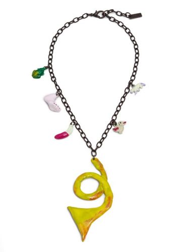 Collier en chaîne à détails de perles - Marni - Modalova