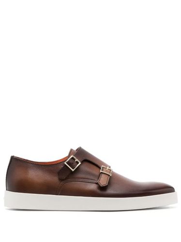 Chaussures en cuir à double boucles - Santoni - Modalova