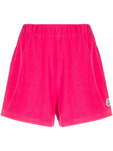 Short en velours à patch logo - Moncler - Modalova