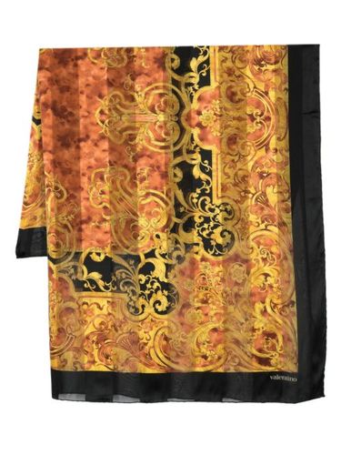 Foulard en soie à imprimé baroque (années 1980) - Valentino Garavani Pre-Owned - Modalova