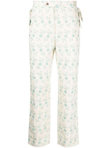 Pantalon droit à fleurs brodées - BODE - Modalova