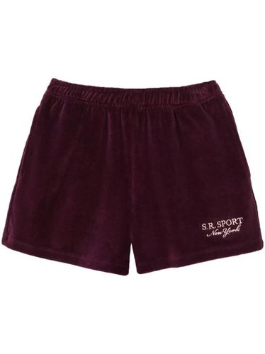 Short en velours à logo brodé - Sporty & Rich - Modalova