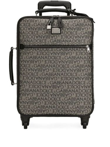 Valise zippée à logo en jacquard - Dolce & Gabbana - Modalova