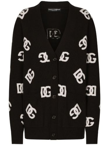 Cardigan monogrammé DG à col v - Dolce & Gabbana - Modalova