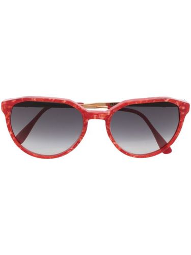 Lunettes de soleil rondes à effet écailles de tortue - Saint Laurent Pre-Owned - Modalova