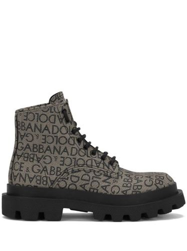 Bottines à logo en jacquard - Dolce & Gabbana - Modalova