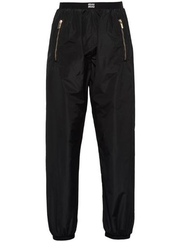 Pantalon de jogging à ceinture à logo - Miu Miu - Modalova