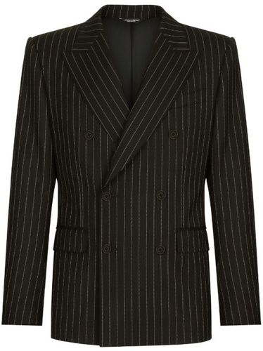 Costume croisé à fines rayures - Dolce & Gabbana - Modalova