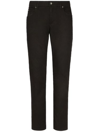Jean slim à plaque logo - Dolce & Gabbana - Modalova