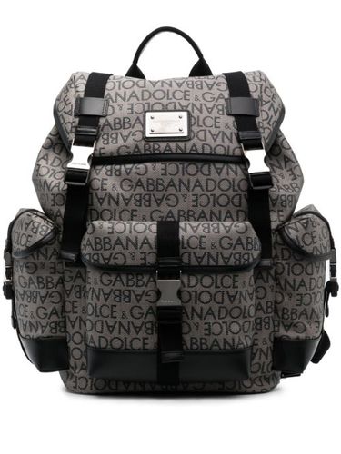 Sac à dos à logo en jacquard - Dolce & Gabbana - Modalova