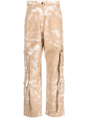 Pantalon cargo à imprimé délavé - ANDREĀDAMO - Modalova