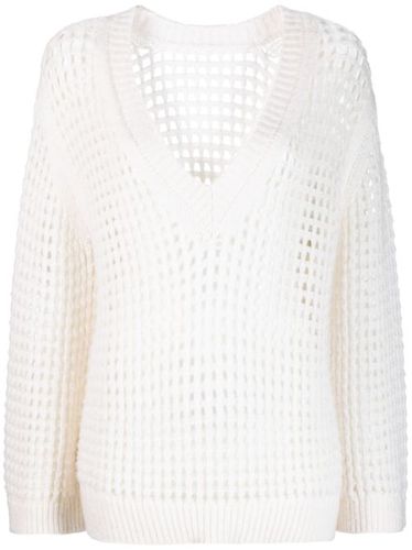 Pull en maille ajourée à col v - Dorothee Schumacher - Modalova