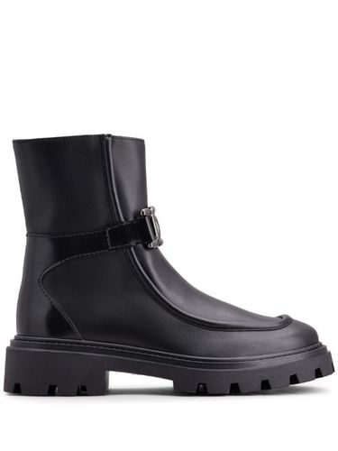 Bottines zippées en cuir à logo gravé - Tod's - Modalova