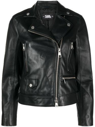 Veste de moto en cuir - Karl Lagerfeld - Modalova