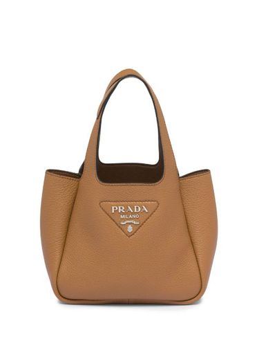 Sac cabas à plaque logo - Prada - Modalova