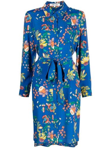 Robe mi-longue à fleurs - DVF Diane von Furstenberg - Modalova