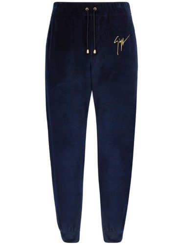 Pantalon de jogging en velours à logo brodé - Giuseppe Zanotti - Modalova