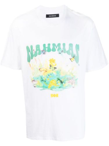 T-shirt en coton à logo imprimé - Nahmias - Modalova