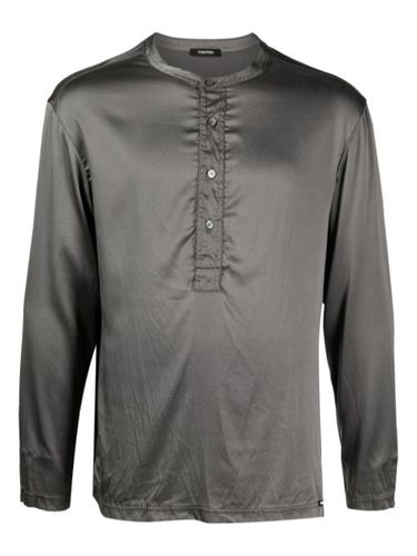 Chemise en soie mélangée à manches longues - TOM FORD - Modalova