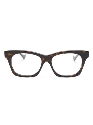 Lunettes de vue carrées à effet écailles de tortue - Gucci Eyewear - Modalova