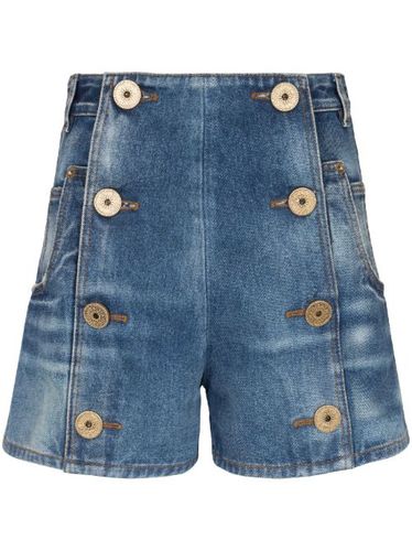 Short en coton à patch logo - Balmain - Modalova