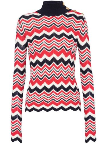 Pull à motif de chevrons - Balmain - Modalova