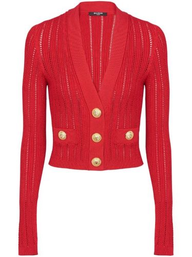 Cardigan crop à col v - Balmain - Modalova