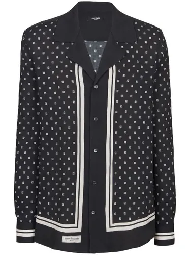 Chemise à motif monogrammé - Balmain - Modalova