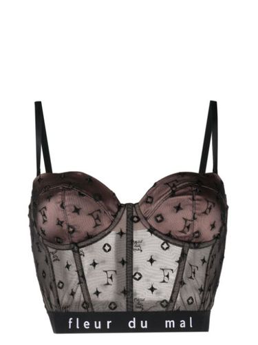 Haut-bustier à motif monogrammé brodé - Fleur Du Mal - Modalova