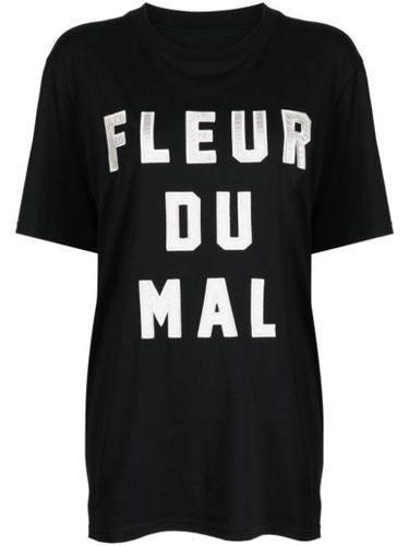 T-shirt superposé en tulle à logo brodé - Fleur Du Mal - Modalova