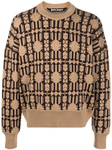 Pull à motif monogrammé en jacquard - Palm Angels - Modalova