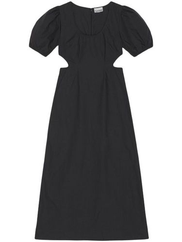 Robe en coton biologique à découpes - GANNI - Modalova